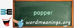 WordMeaning blackboard for popper